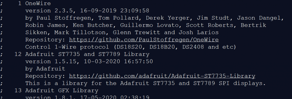 New layout of library documentation